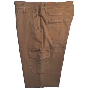 Well Worn Ladies Size 16/36 31" Inseam Cargo Pant Tan High Rise Tencel Blend